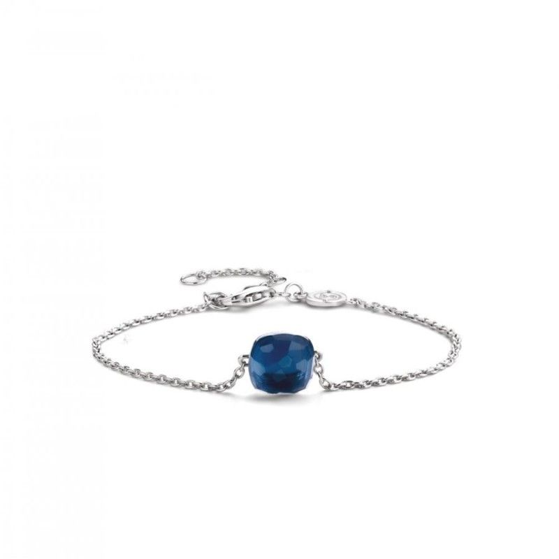 Bracciale Donna Ti Sento Milano – Bracciale in argento 925 rodiato con cristallo blu - 2934DB