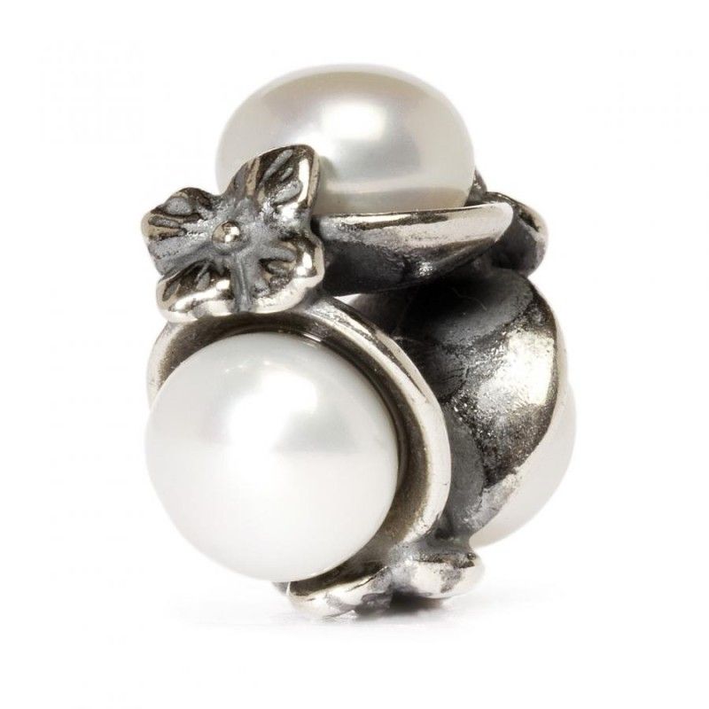 Beads Trollbeads - Beads in argento Tripla Perla Bianca -  TAGBE-00094