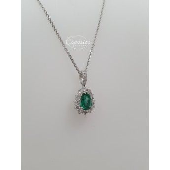 Collana Donna GIORGIO VISCONTI in oro, smeraldo e diamanti  -  GB37341AS