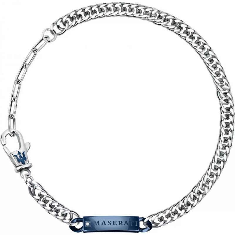 Bracciale Uomo Maserati JM221ATY09 – Bracciale in acciaio e diamante naturale collezione Jewels