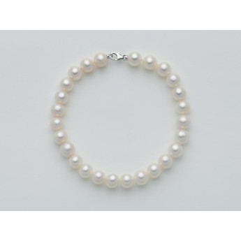 Bracciale Donna Miluna PBR1678V con perle bianche coltivate di acqua dolce 7-7,5 mm e chiusura in oro bianco