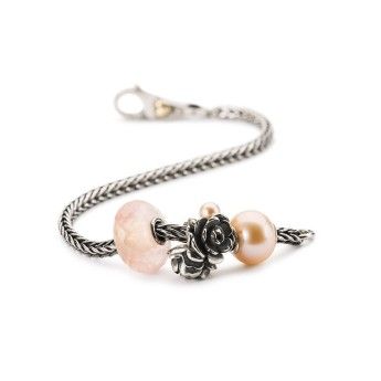 Beads TROLLBEADS Rosa D'Amore in Argento 925 e Perla - TAGBE-00274