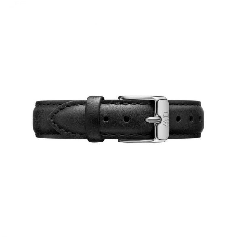 Cinturino Donna Daniel Wellington DW00200150 – Cinturino in pelle nera 14 mm fibbia silver collezione Petite Sheffield
