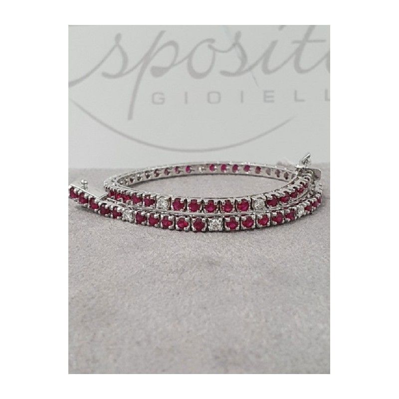Bracciale Donna GIORGIO VISCONTI in oro con rubini e diamanti  -  BR38296ER