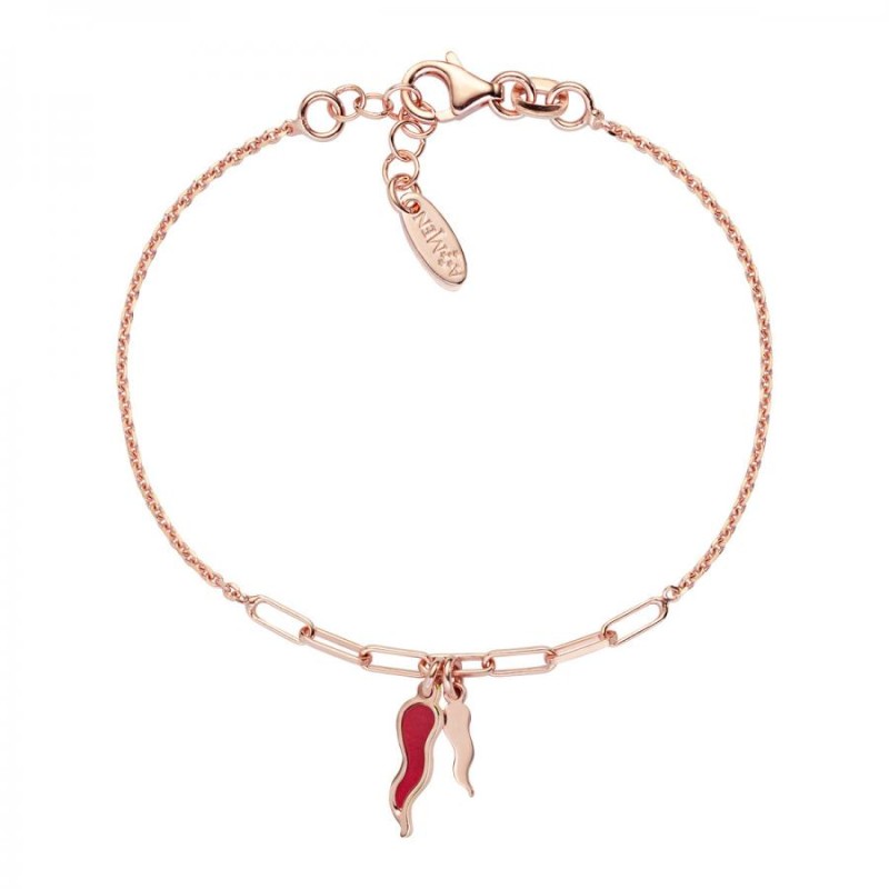 Bracciale Donna Amen BRMPCORR – Bracciale in argento 925 rosè con cornetti piatti collezione Amore