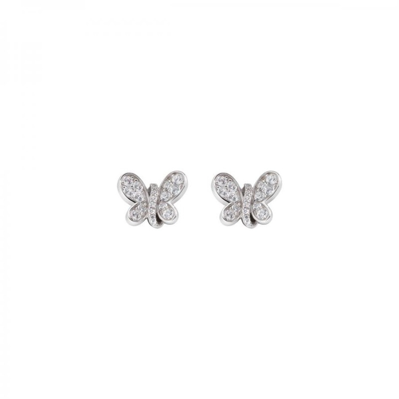Orecchini Donna Amen EBUBB – Orecchini in argento 925 rodiato a forma di farfalla collezione Farfalle