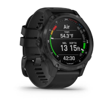Orologio Uomo Garmin 010-02403-04 – Orologio Smartwatch collezione Descent MK2S 43 mm e cinturino in silicone nero