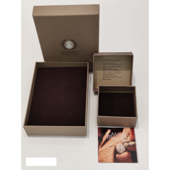 Orecchini Donna Cameo Italiano O19S-G 03 -  Orecchini in argento 925 dorato con camei “volto” 10 mm