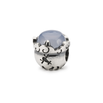 Beads Trollbeads “Doni del Cielo” TAGBE-00279 in argento 925 e calcedonio azzurro collezione Trollbeads Day 2021