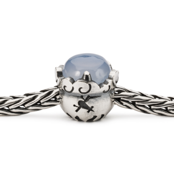 Beads Trollbeads “Doni del Cielo” TAGBE-00279 in argento 925 e calcedonio azzurro collezione Trollbeads Day 2021