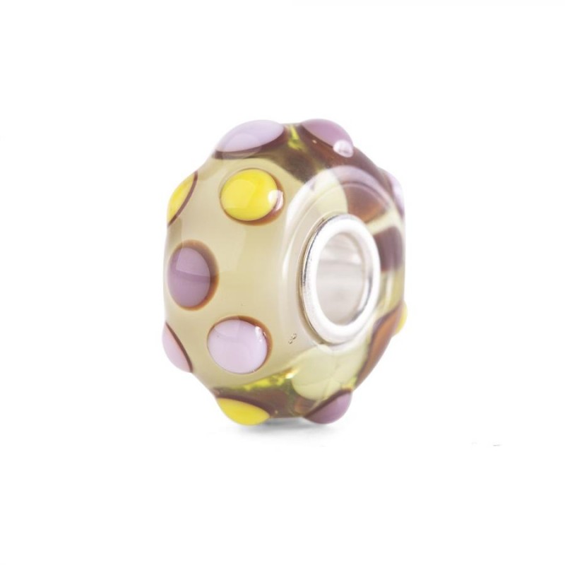 Beads Trollbeads TGLBE-20274 “Pois Tropicale” in vetro collezione Thun by Trollbeads