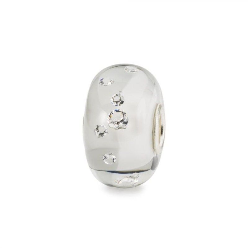 Beads Trollbeads TGLBE-00211 “Diamante dell’Eleganza” in vetro con 13 zirconi cubici - Limited Edition