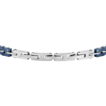 Bracciale Uomo Maserati JM219AQH14 in acciaio e ceramica blu collezione Maserati Jewels