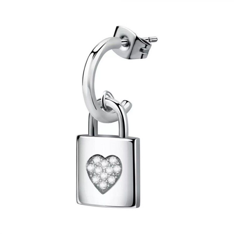 Mono Orecchino Donna La Petite Story LPS02ASD05 in acciaio rodiato collezione Love