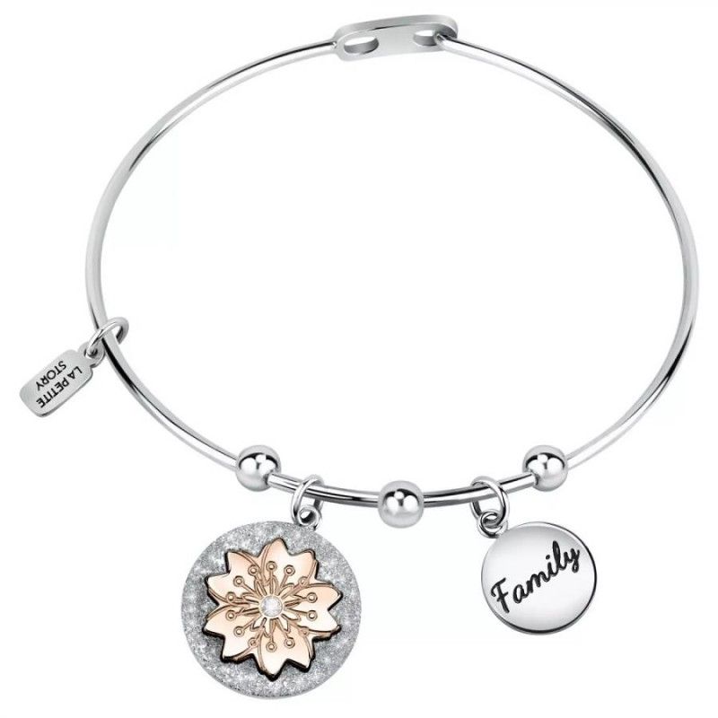 Bracciale Donna La Petite Story LPS05ASF24 in acciaio rodiato collezione Family