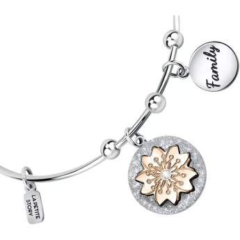 Bracciale Donna La Petite Story LPS05ASF24 in acciaio rodiato collezione Family