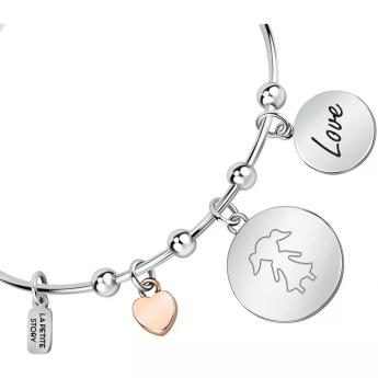 Bracciale Donna La Petite Story LPS05ASF26 in acciaio rodiato collezione Family