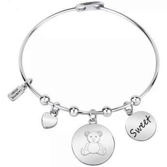 Bracciale Donna La Petite Story LPS05ASF28 in acciaio rodiato collezione Family