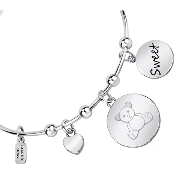 Bracciale Donna La Petite Story LPS05ASF28 in acciaio rodiato collezione Family