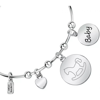 Bracciale Donna La Petite Story LPS05ASF29 in acciaio rodiato collezione Family