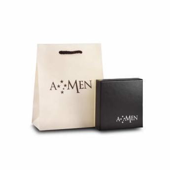 Collana Donna Amen CRORG3 in argento 925 rosè con cristalli blu notte collezione Rosari