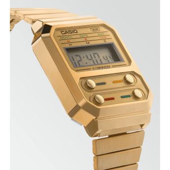 Orologio Unisex Casio A100WEG-9AEF multifunzione digitale con movimento al quarzo collezione Casio Vintage