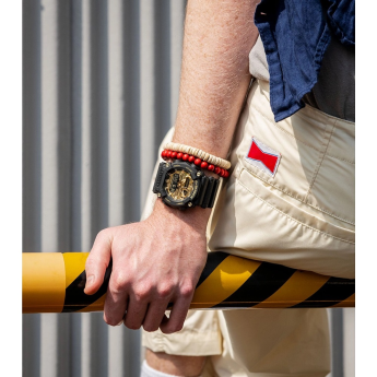 Orologio Uomo Casio GA-900AG-1AER multifunzione analogico/digitale con movimento al quarzo collezione G-Shock