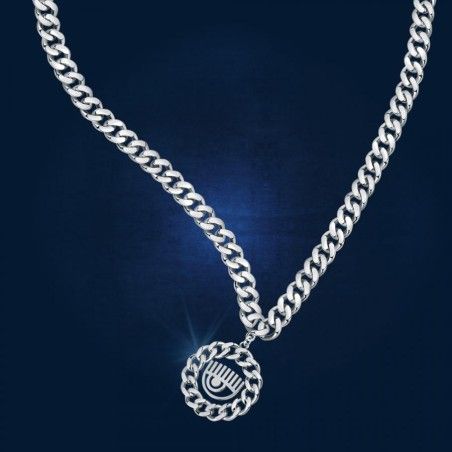 Collana Donna Chiara Ferragni J19AUW38 con placcatura rodio e pendente con logo collezione Chain