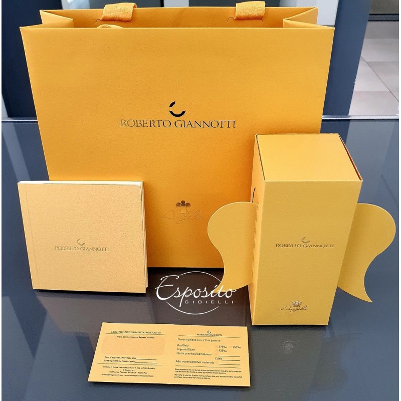 Orecchini Donna Roberto Giannotti LUXAM02 in oro con diamanti taglio brillanti 0,10 ct ed acquamarina naturale 1,20 ct
