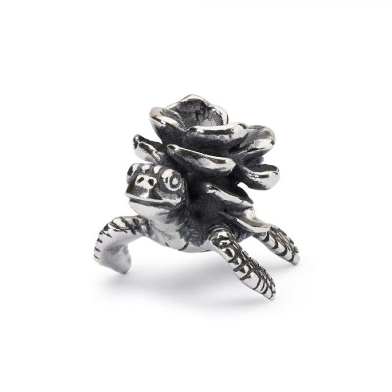 Beads Trollbeads TAGBE-40115  “Turtle Flower” in argento 925