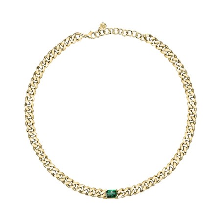 Collana Donna Chiara Ferragni J19AUW30 con placcatura pvd gold e centrale con cristallo verde collezione Chain