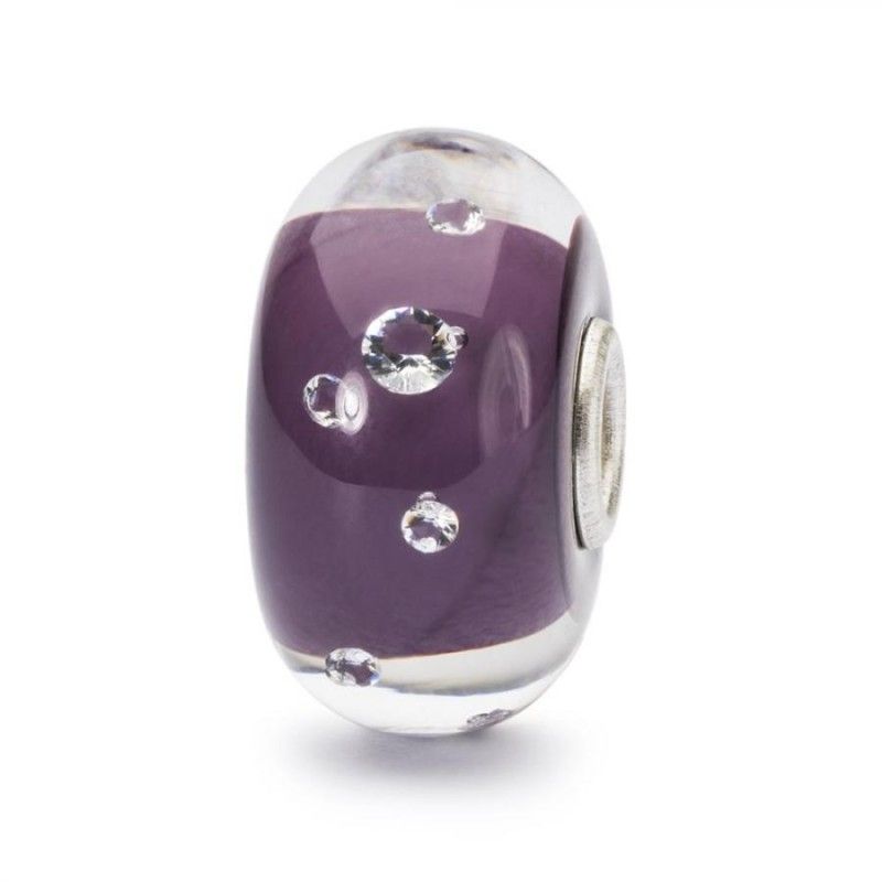 Beads Trollbeads TGLBE-00159 “Diamante Lilla” in vetro