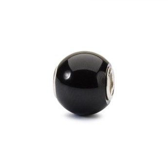 Beads TROLLBEADS  -  Onice Nero Rotondo  -  in Pietra Preziosa  -  TSTBE-00024