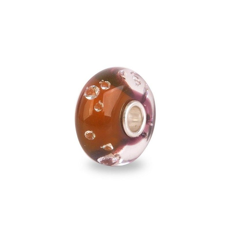 Beads Trollbeads TGLBE-00220 “Diamante al Cacao” in vetro