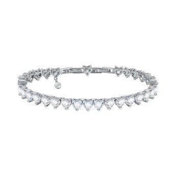 Bracciale Donna Chiara Ferragni J19AUV20 con placcatura rodio e cristalli bianchi a cuore collezione Diamond Heart