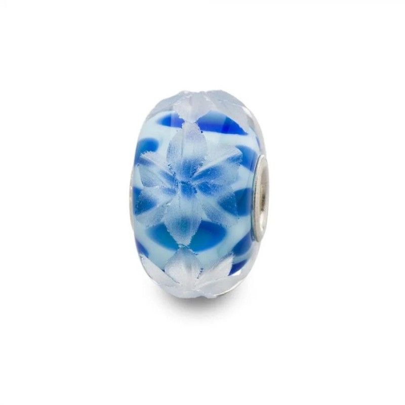 Beads Trollbeads TGLBE-30049 “Fiore di Mirtillo” in vetro