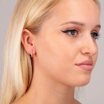 Mono Orecchino Donna La Petite Story LPS02ARQ148 in ottone pvd gold e zirconi bianchi collezione Single Earrings