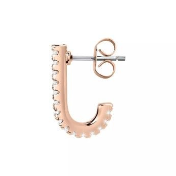 Mono Orecchino Donna La Petite Story LPS02ARQ149 in ottone pvd rose gold e zirconi bianchi collezione Single Earrings