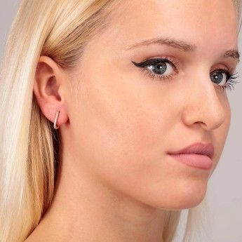 Mono Orecchino Donna La Petite Story LPS02ARQ149 in ottone pvd rose gold e zirconi bianchi collezione Single Earrings