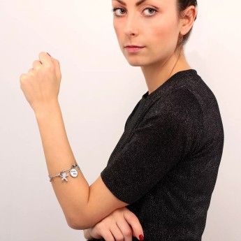Bracciale Donna La Petite Story LPS05AQJ06 in ottone rodiato con charms pendenti collezione Bangle