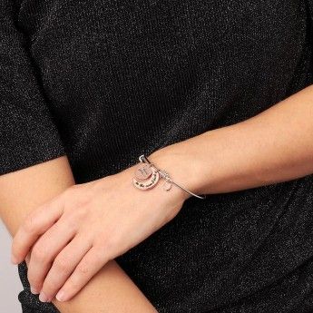 Bracciale Donna La Petite Story LPS05APZ07 in ottone rodiato con charms pendenti in pvd rose gold collezione Bangle