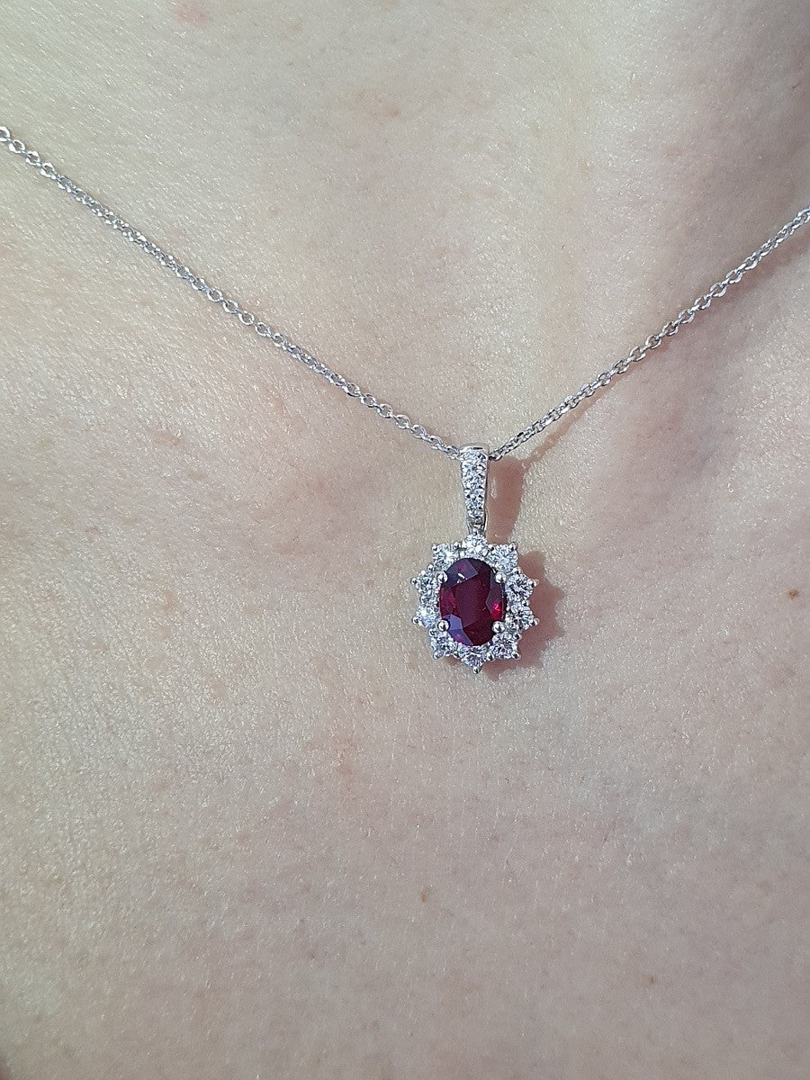 Collana Donna GIORGIO VISCONTI in oro, rubino e diamanti  -  GB37300R