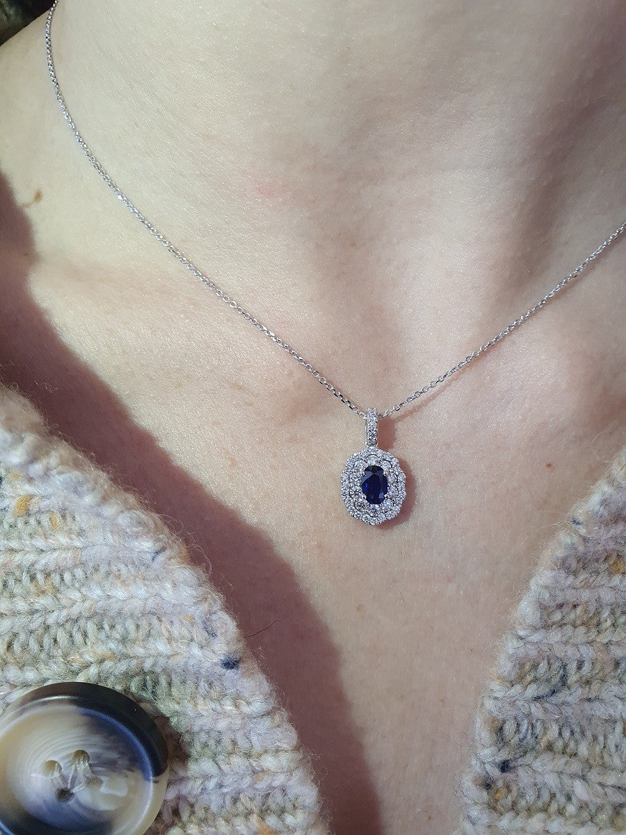Collana Donna GIORGIO VISCONTI in oro, zaffiro blu e diamanti  -  GB38963BZ - immagine 2