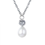 Collana Trollbeads TAGFA-00073   “Cuore con Perla” in argento 925 e perla collezione Thun by Trollbeads