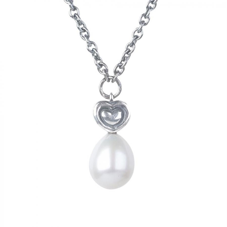 Collana Trollbeads TAGFA-00073   “Cuore con Perla” in argento 925 e perla collezione Thun by Trollbeads