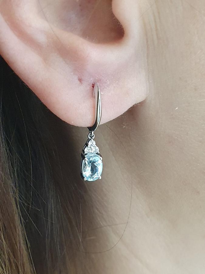 Orecchini Donna GIORGIO VISCONTI in oro, acquamarina e diamanti  -  BBX38511
