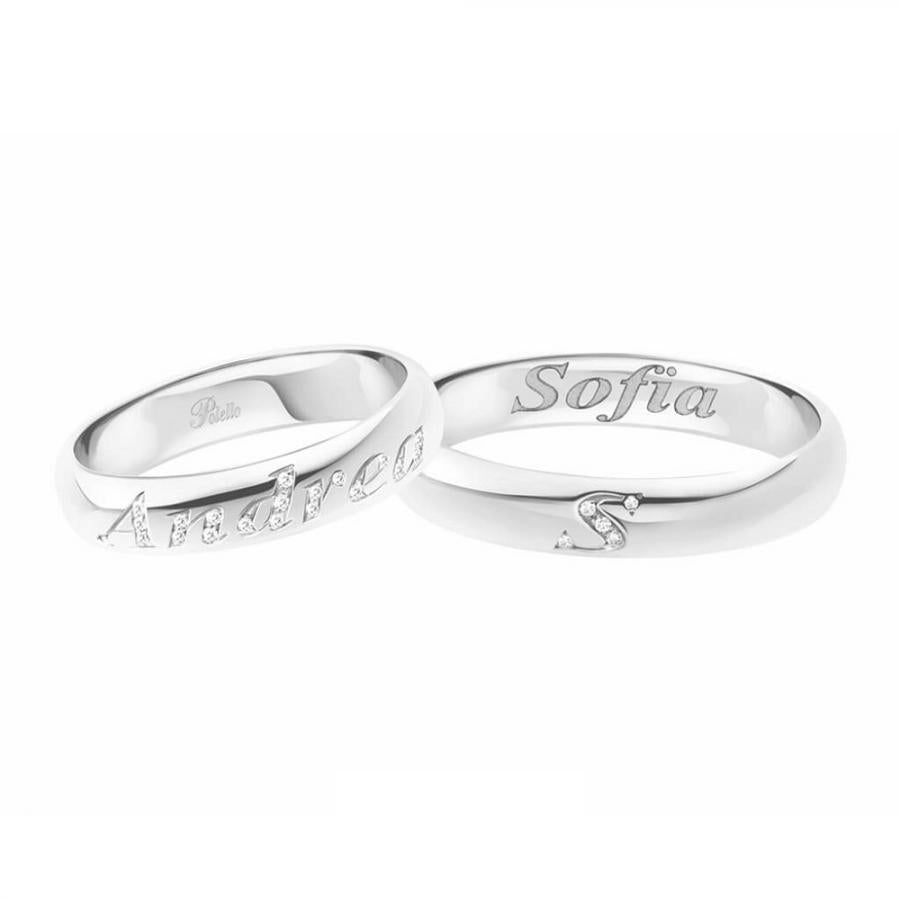 Coppia Fedi POLELLO Lettere D’Amore - 3110DB-3110UB