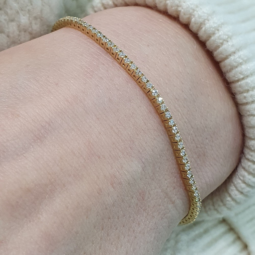 Bracciale Tennis Donna in ORO 750 (18KT) - 2499.BR14732:92M15 - immagine 2