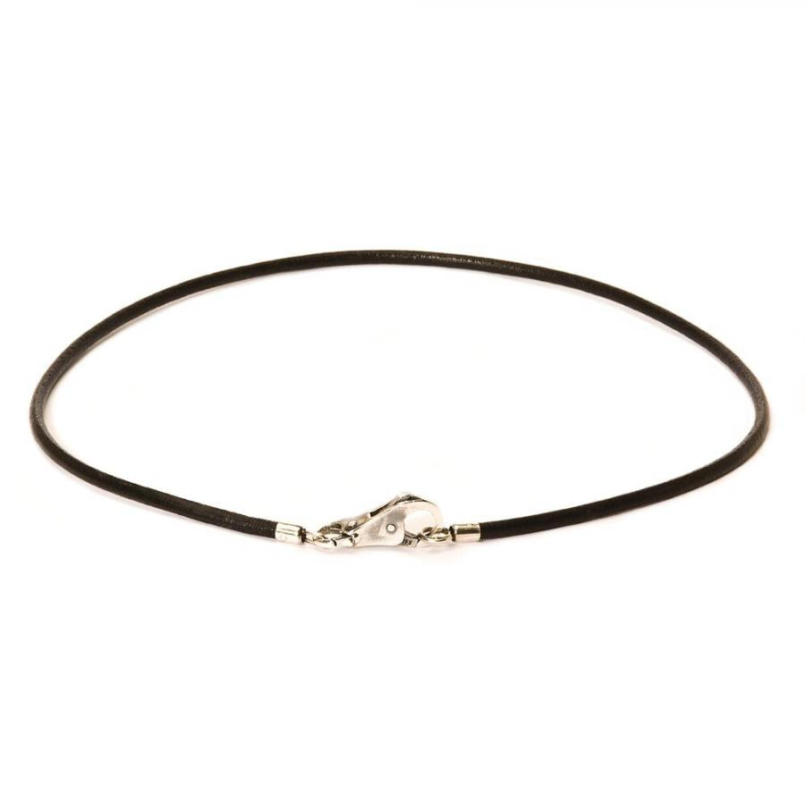 Collana Trollbeads TLENE-00004 in cuoio nero lunghezza 50 cm