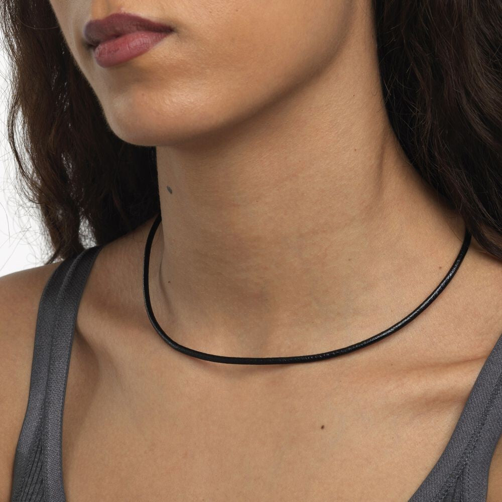Collana Trollbeads TLENE-00004 in cuoio nero lunghezza 50 cm - immagine 2